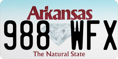 AR license plate 988WFX