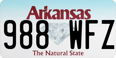 AR license plate 988WFZ