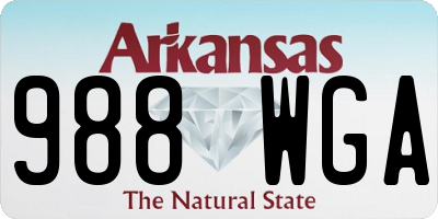 AR license plate 988WGA