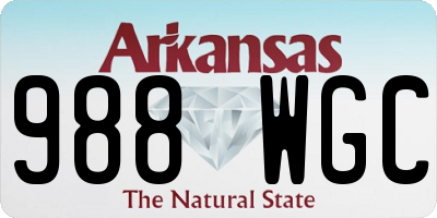 AR license plate 988WGC