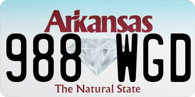 AR license plate 988WGD