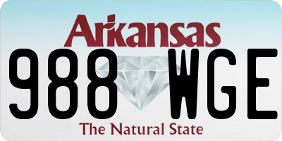 AR license plate 988WGE