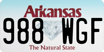AR license plate 988WGF