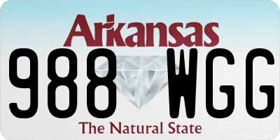 AR license plate 988WGG