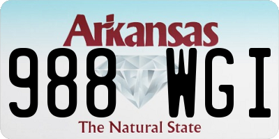 AR license plate 988WGI