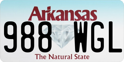 AR license plate 988WGL