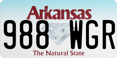 AR license plate 988WGR