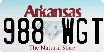 AR license plate 988WGT
