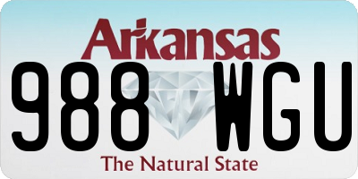 AR license plate 988WGU