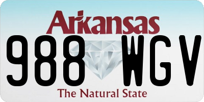 AR license plate 988WGV