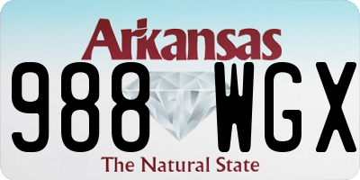 AR license plate 988WGX