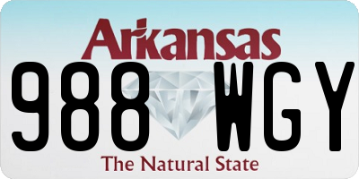 AR license plate 988WGY