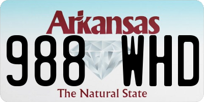 AR license plate 988WHD