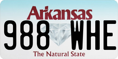 AR license plate 988WHE