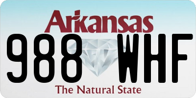 AR license plate 988WHF