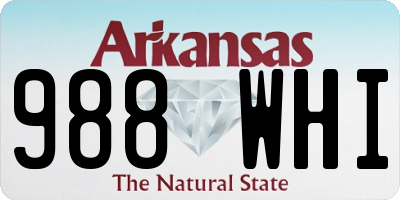 AR license plate 988WHI