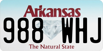 AR license plate 988WHJ