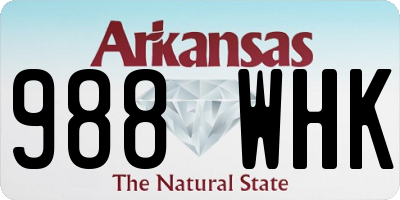 AR license plate 988WHK