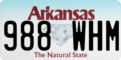 AR license plate 988WHM