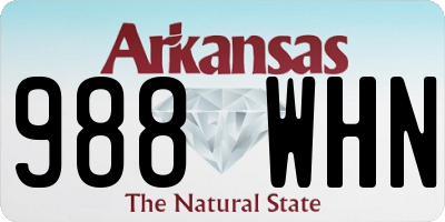 AR license plate 988WHN