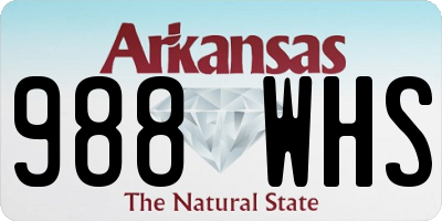 AR license plate 988WHS