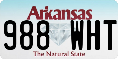 AR license plate 988WHT