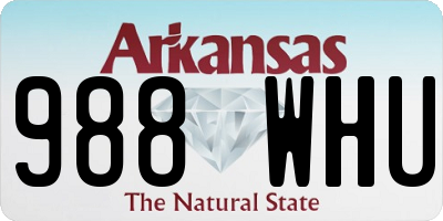 AR license plate 988WHU