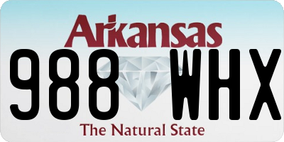 AR license plate 988WHX
