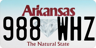 AR license plate 988WHZ
