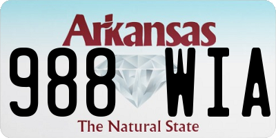 AR license plate 988WIA