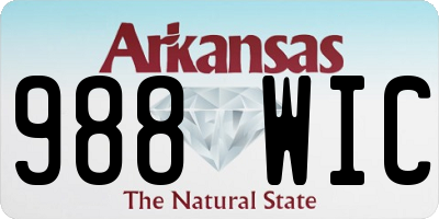 AR license plate 988WIC