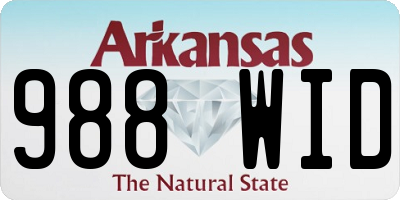 AR license plate 988WID