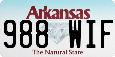 AR license plate 988WIF