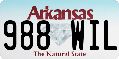 AR license plate 988WIL