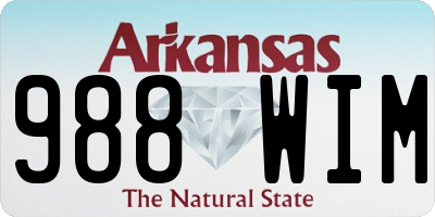 AR license plate 988WIM