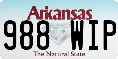 AR license plate 988WIP