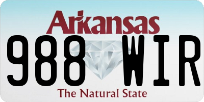 AR license plate 988WIR