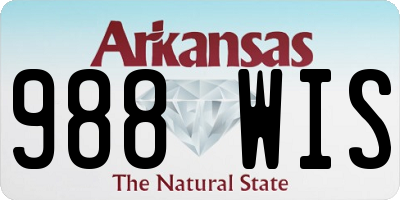 AR license plate 988WIS