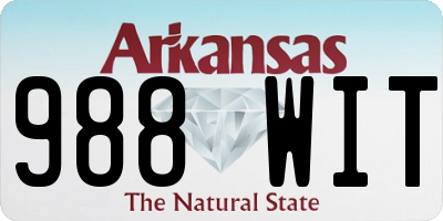 AR license plate 988WIT