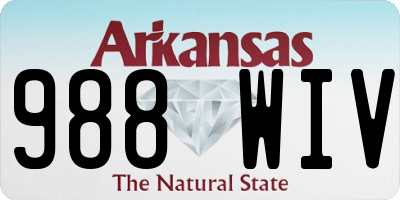 AR license plate 988WIV