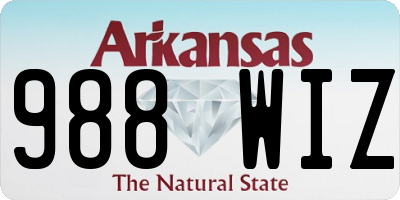 AR license plate 988WIZ