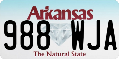 AR license plate 988WJA