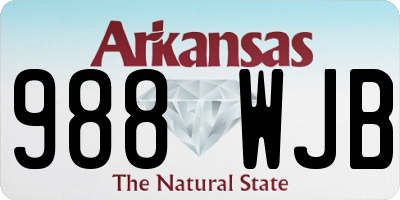 AR license plate 988WJB