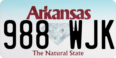 AR license plate 988WJK