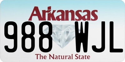 AR license plate 988WJL