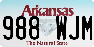 AR license plate 988WJM
