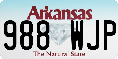 AR license plate 988WJP