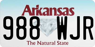 AR license plate 988WJR
