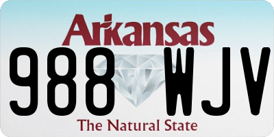 AR license plate 988WJV