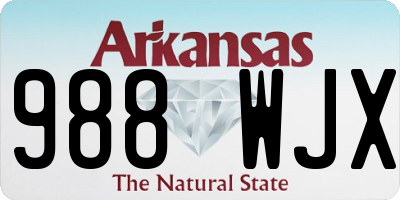AR license plate 988WJX
